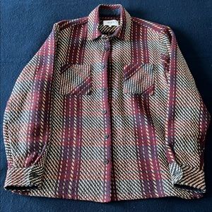 Wax London’s Burgundy & Gold Whiting Over-Shirt.